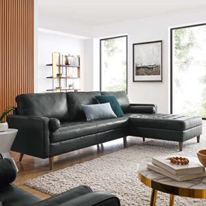 modway valour sectional, black