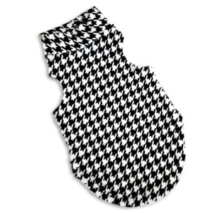 Classic Houndstooth Dog Fleece Coat, Winter Dog Coat, Dog Fleece Jacket, Winter Dog Clothes, Fits Dogs XS to 5XL (S 7-10 lbs)