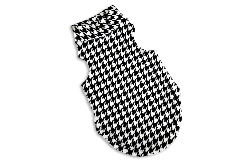 Classic Houndstooth Dog Fleece Coat, Winter Dog Coat, Dog Fleece Jacket, Winter Dog Clothes, Fits Dogs XS to 5XL (S 7-10 lbs)