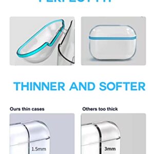 Compatible Airpods Pro 2nd Generation Case Clear,Soft Transparent Conected Protective Airpods Pro 2 Case Cover,Shockproof iPods Pro 2 Case Thin Skin for Women Men