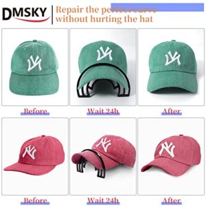 Dmsky Hat Brim Bender/Hat Bill Bender Tool (4-Pack) -Perfect Hat Curving Band-Convenient Hat Shaper Design With Optional Slot-No Steaming Required,U.S. Patent Pending,Black