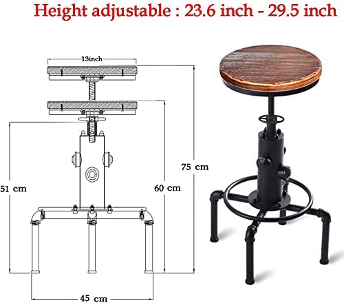 FUBIRUO Kitchen Table Set, 3 Piece Pub Table Set, Modern Round bar Table and Stools for 2, Bistro Bar Height Table Industrial Bar Stools Height Adjustable Easy Assemble for Kitchen Dining