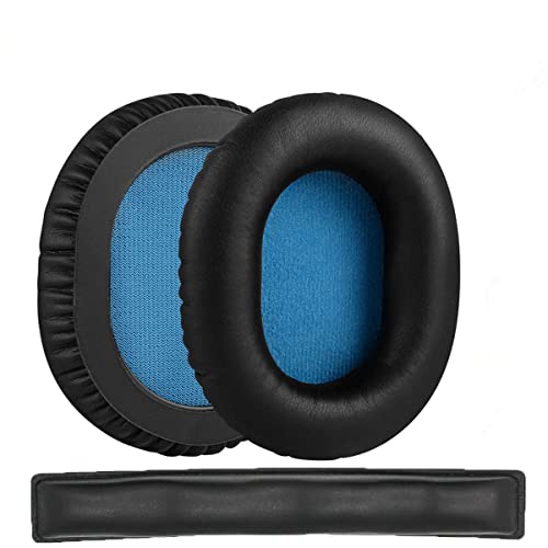 Soft Leather HD8 Headphone Earpads, Replacement Headset Repair Parts Ear Pads & Headband Cushions Compatible with Sennheiser HD8 DJ HD6 Mix Headphones