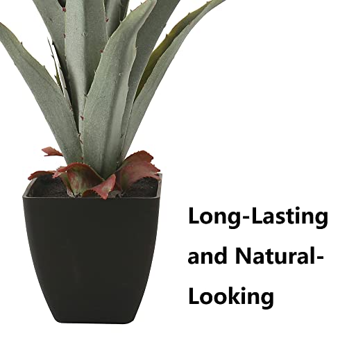 Softflame 27in Artificial Agave Plant Potted Plants, Artificial Plant Perfect for Home Office Indoor Decoration