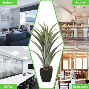 Softflame 27in Artificial Agave Plant Potted Plants, Artificial Plant Perfect for Home Office Indoor Decoration