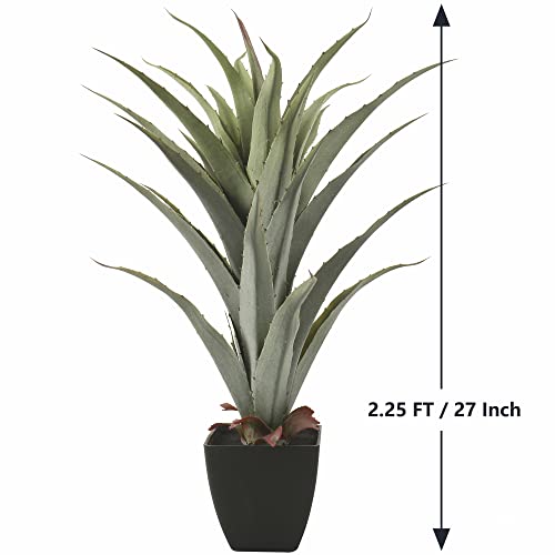 Softflame 27in Artificial Agave Plant Potted Plants, Artificial Plant Perfect for Home Office Indoor Decoration