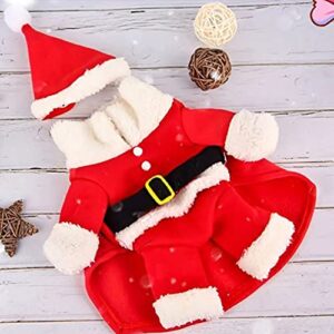 christmas cat funny clothes! pet santa outfit with hat! dogs & cats santa claus suit winter coat! christmas costume set for small, medium and large pet! choose your size! (small)