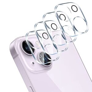 zxzone [4 pack] camera lens protector designed for iphone 14 6.1" ＆ iphone 14 plus 6.7" accessories camera cover 9h hardness, ultra hd easy to install
