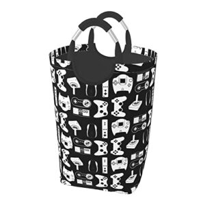 Laundry Hampers Game Weapon Funny Gamer Laundry Basket Collapsible Laundry Washing Bin Clothes Bag Household Home Storage Large Toy Organizer For College Dorm Closet with Handles 27 inches