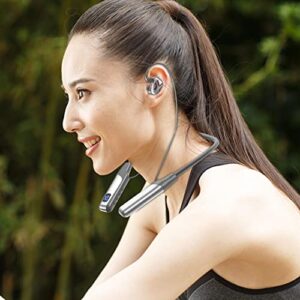 2022 New Bluetooth Headset Plug in Card is Applicable to Many Mobile Phones on The Market 5.3 Wireless Sports Headset for Sports Gym Outdoor,Best Gifts (Silver)