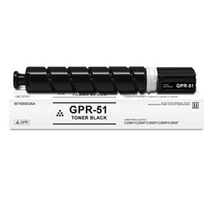 gpr-51 black toner cartridge compatible for canon gpr51 8516b003aa for imagerunner advance c250if c255if c350if c350p c355if printer