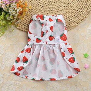 WEISHA Dog Dress 1PC Dog Floral Skirts Bow Princess Dress Dog Spring Summer Section Sweet Fresh Snap Style Puppy Clothes Pet Supplies(XL,Red)