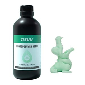 esun standard photopolymer resin, 405nm lcd uv curing makaron 3d printer rapid resin, compatible for monochrome and color screen 3d printer, 500g mint green