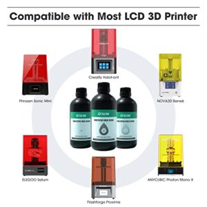 eSUN Standard Photopolymer Resin, 405nm LCD UV Curing Makaron 3D Printer Rapid Resin, Compatible for Monochrome and Color Screen 3D Printer, 500g Mint Green