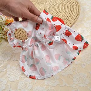 WEISHA Dog Dress 1PC Dog Floral Skirts Bow Princess Dress Dog Spring Summer Section Sweet Fresh Snap Style Puppy Clothes Pet Supplies(S,Light Blue)