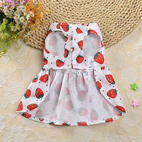 WEISHA Dog Dress 1PC Dog Floral Skirts Bow Princess Dress Dog Spring Summer Section Sweet Fresh Snap Style Puppy Clothes Pet Supplies(S,Light Blue)