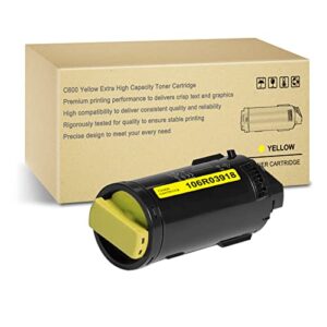versalink c600 yellow toner cartridge remanufactured for xerox versalink c600 c600dt c600dx c600dxf c600dxp c600n c600v/n c600v/dn c605 c605x c605xlm c605v/x c605v/xl printer 106r03918 (16,800pages)