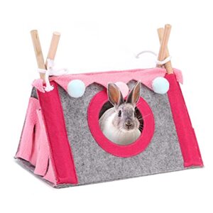 guinea pig hideout,small animal hideout,guinea pig tunnel tent suitable for guinea pigs, hamsters, flying squirrels, etc (pink)
