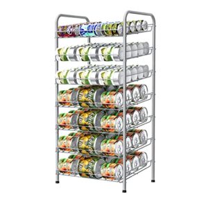 can organizer for pantry 7-tier can organizer can good organizer for pantry shelf holds up to 84 cans can rack dispenser for pantry, kitchen, cabinet silver