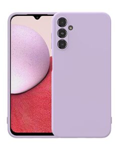 foluu silicone case for samsung galaxy a14 5g, liquid gel rubber bumper case with soft microfiber lining cushion slim hard shell shockproof protective cover for galaxy a14 5g 2023 (purple)