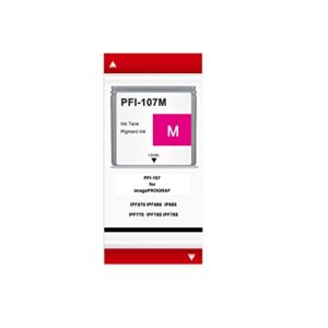 PFI-107 130ml Magenta Ink Cartridge Compatible for Canon PFI107 PFI-107M for imagePROGRAF iPF780 iPF785 iPF770 iPF685 iPF680 iPF670 Printer