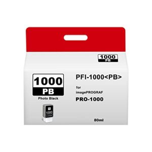 pfi-1000 photo black individual ink-tank, compatible with canon lucia pro pfi1000 pfi-1000pb 0546c002 for imageprograf pro-1000 printer