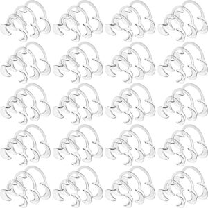 60 pieces c shape teeth whitening cheek retractor autoclavable dental mouth opener clear disposable dental lip cheek retractor for dentist, mouthguard challenge game, 20 medium, 20 large, 20 small
