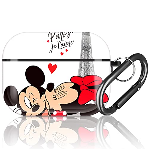 Jowhep for AirPods Pro 2019/Pro 2 Case 2022 Cartoon Cute Anime Design IMD Cover Fashion Funny Fun Character Cool Kawaii Unique Cases for Apple AirPod Air Pods Men Boys Girls Kids Teen Minni Mick