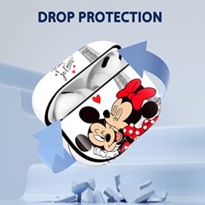 Jowhep for AirPods Pro 2019/Pro 2 Case 2022 Cartoon Cute Anime Design IMD Cover Fashion Funny Fun Character Cool Kawaii Unique Cases for Apple AirPod Air Pods Men Boys Girls Kids Teen Minni Mick