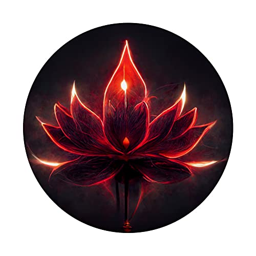 tropical flower flower design floral red lotus flower PopSockets Swappable PopGrip
