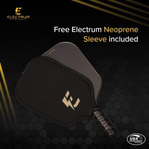 Electrum Model E 13mm Pickleball Paddle USAPA Approved | Carbon Fiber Surface | Polypropylene Honeycomb Core | Paddle for Spin and Power