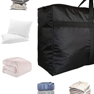 YiKitHom Extra Large Storage Duffle Bag for Travel, Black Oversized Giant Big Traveling Duffle Bag