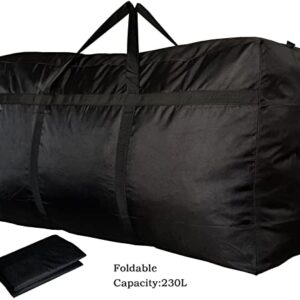 YiKitHom Extra Large Storage Duffle Bag for Travel, Black Oversized Giant Big Traveling Duffle Bag