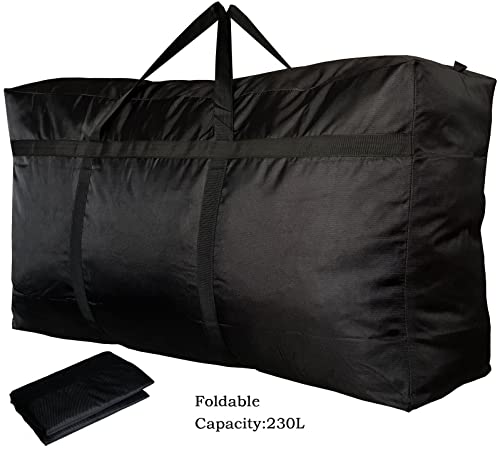 YiKitHom Extra Large Storage Duffle Bag for Travel, Black Oversized Giant Big Traveling Duffle Bag