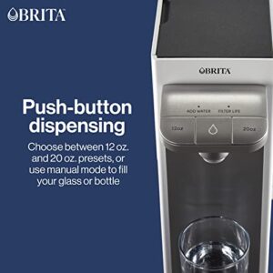 Brita Hub Instant Powerful Countertop Water Filter System, 12 Cup Water Reservoir, Includes 6 Month Carbon Block Filter, White, 87340