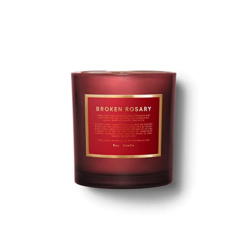 Broken Rosary Standard Boy Smells Candle | 50 Hour Long Burn | Coconut & Beeswax Blend | Luxury Scented Candles for Home (8.5 oz)