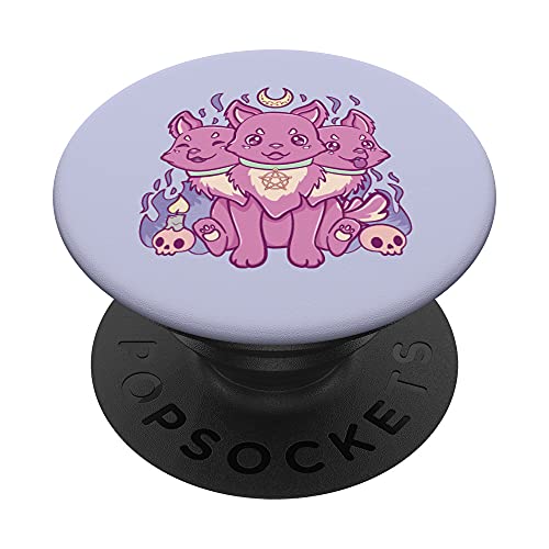 Pastel Goth 3 Headed Dog PopSockets Swappable PopGrip