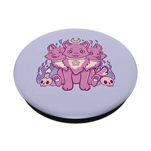 Pastel Goth 3 Headed Dog PopSockets Swappable PopGrip