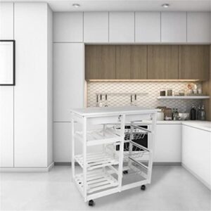 YXBDN 4 Tier Storage Trolley Cart Kitchen Organizer Bathroom Movable Storage Shelf Wheels Household Stand Holder