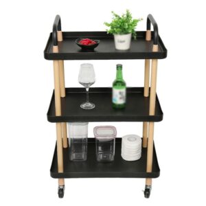YXBDN Kitchen Three-Story Multi-Function Installation cart Living Room Home Accessories Storage Rack (Color : C)