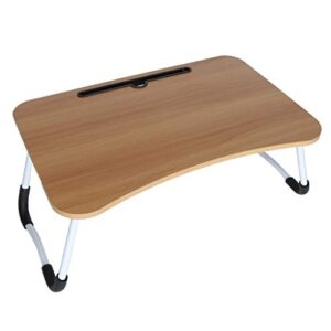 Standing Desk Folding Table On The Second Floor, No Need to Assembled a Foldable Table, Small Computer Laptop Desk, Suitable for a Small Space Home Office Portable Laptop Desk (Khaki, One Size)