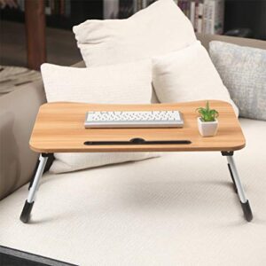 Standing Desk Folding Table On The Second Floor, No Need to Assembled a Foldable Table, Small Computer Laptop Desk, Suitable for a Small Space Home Office Portable Laptop Desk (Khaki, One Size)