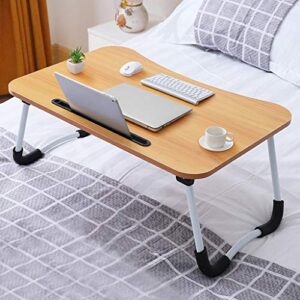 Standing Desk Folding Table On The Second Floor, No Need to Assembled a Foldable Table, Small Computer Laptop Desk, Suitable for a Small Space Home Office Portable Laptop Desk (Khaki, One Size)