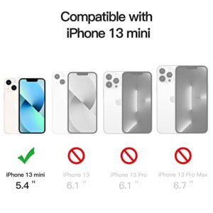 JETech Magnetic Case for iPhone 13 Mini 5.4-Inch Compatible with MagSafe Wireless Charging, Shockproof Phone Bumper Cover, Anti-Scratch Clear Back (Clear)