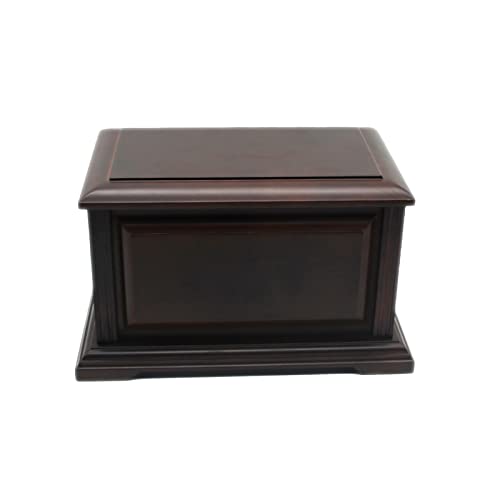 WEVOIRD Handcrafted Large Wooden Funeral Cremation Urn Box for Human Ashes Adult Burial Urns Wood for Men and Women up to 320lbs