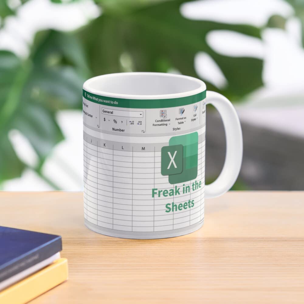 Freak In The Sheets Excel Spreadsheet Mug, Funny Spreadsheet Excel Mug, Gifts For Women Men, Accountant Mug, Christmas Birthday Cup 11 Oz White