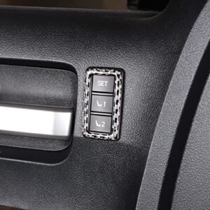 Soft Carbon Fiber Car Seat Memory Switch Decorative Patch Sticker for Toyota Tundra 2007 2008 2009 2010 2011 2012 2013 Car Accessories (Carbon Fiber)