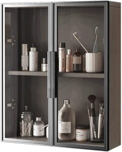 aunivo 3 tier bathroom vanity with door, toiletry storage medicine cabinet, kitchen wall mounted cabinets, over toilet organizer (a)