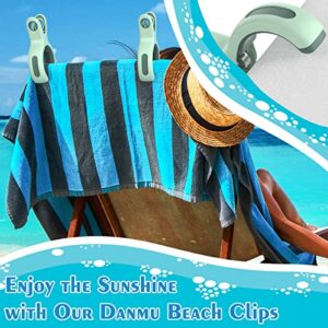 Danmu Beach Towel Clips, Beach Clips, Towel Clips for Beach Chairs Cruise, Heavy Duty Clothes Pins-Keep Your Towel from Blowing Away, Beach Accessories for Vacation Must Haves