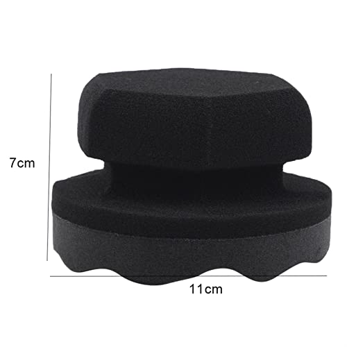 ShanLily Sponge Tire Shine Applicator Pad, Durable and Reusable Hex-Grip Tire Dressing Applicator Pad for Applying Tire Shine